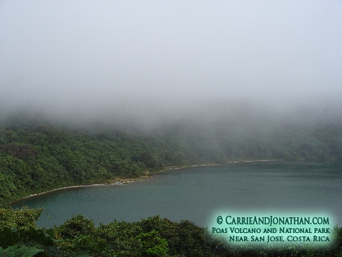 The lagoon at the top of Volcano Poas