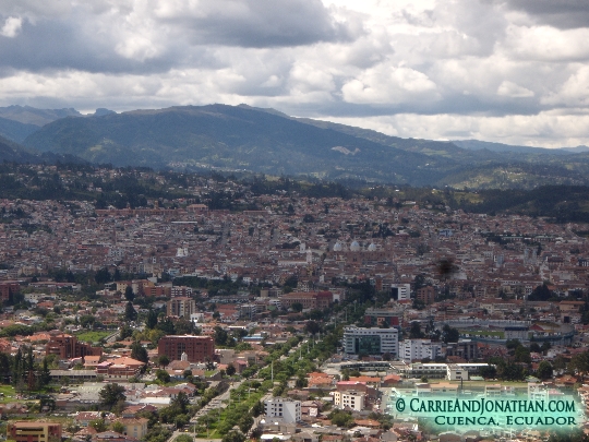 Turi view of Cuenca, Ecuador