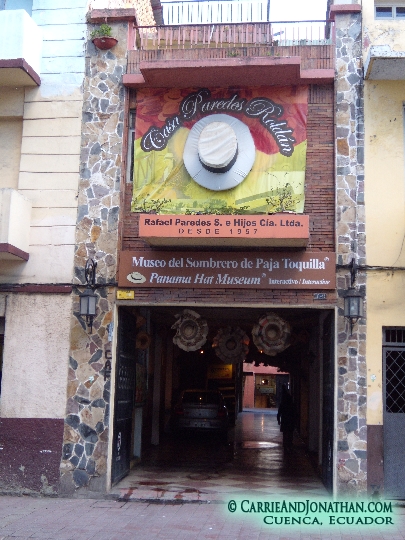 Hormero P Ortega Panama hats in Cuenca, Ecuador