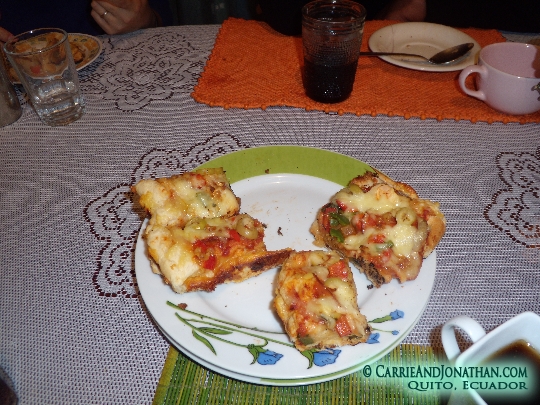 making pizza in Quito, Ecuador
