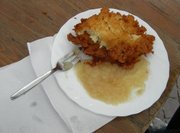 Potato puffs in Bremen, Germany kartoffel puffer