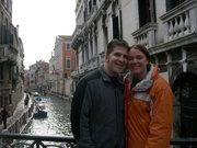 Carrie and Jonathan: Venetian canal Carrie and Jonathan at a Venetian canal