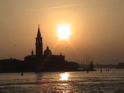 Sunset over Church of Saint Giorgio Maggiore in Venice Sunset church of San Giorgio Maggiore