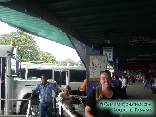 David Panama local bus station for buses to Boquete